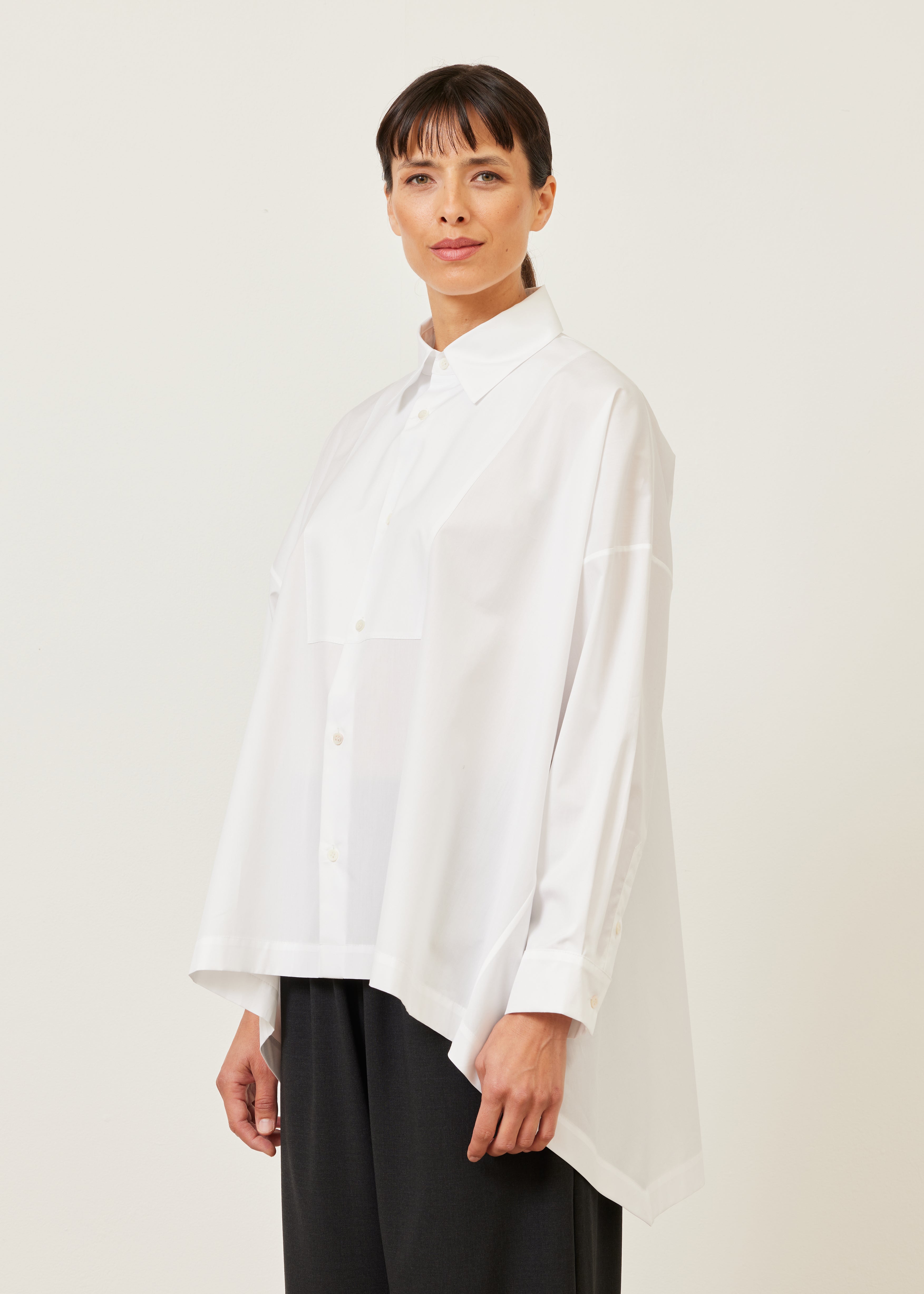 Eskandar White Button Down hot Shirt 1