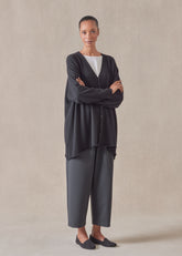 cashmere a-line V-neck cardigan - long