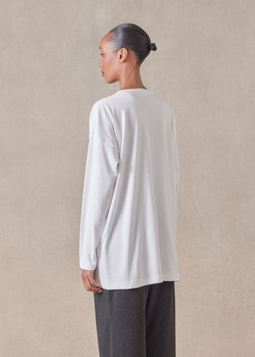 long sleeve smaller round neck - long