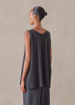 a-line round neck shell - long