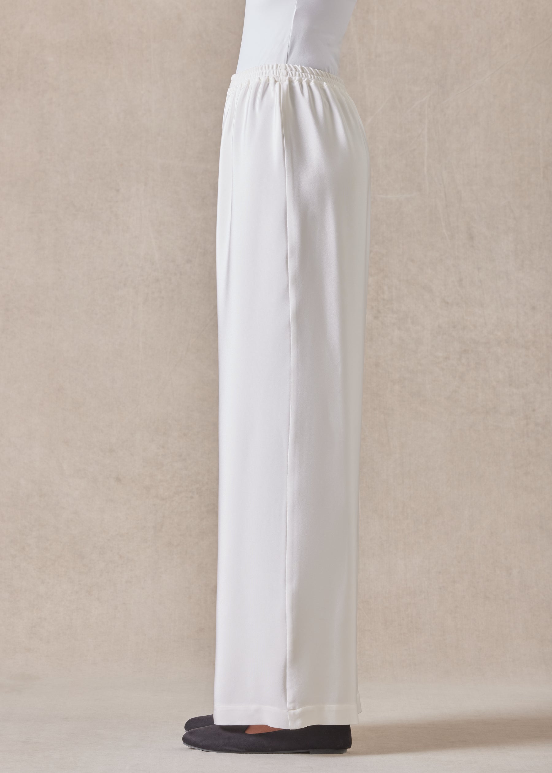 silk flared trouser