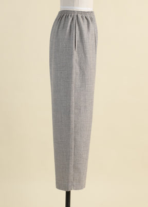 alpaca wool mix longer japanese trouser with ankle slits