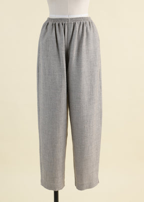alpaca wool mix longer japanese trouser with ankle slits