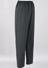 wool slimmer regular trousers with front seam stitch detail