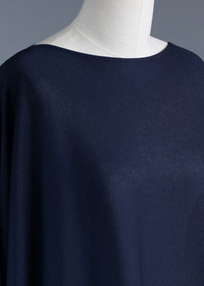 wide slim sleeve slash neck - long