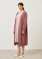 cashmere knitted a-line cardigan coat