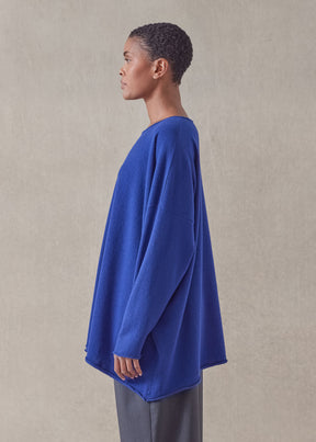 cashmere a-line bateau neck sweater - long