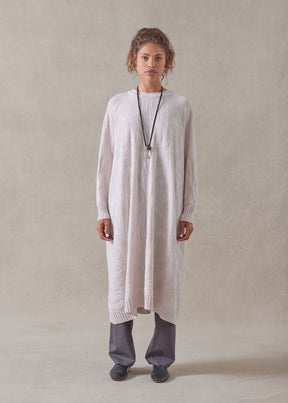 cashmere wide a-line round neck dress