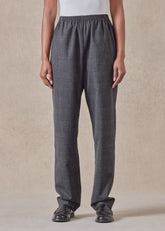 wool linen side insert tapered regular trouser