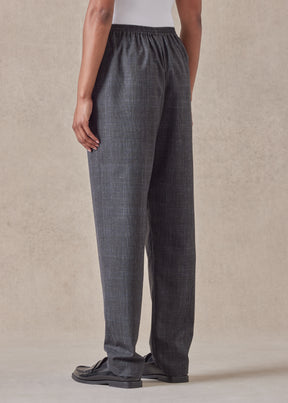 wool linen side insert tapered regular trouser