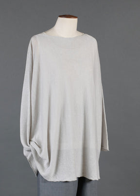 linen side ways knitted sweater - long