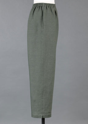 linen longer japanese trouser with ankle slits