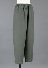 linen longer japanese trouser with ankle slits