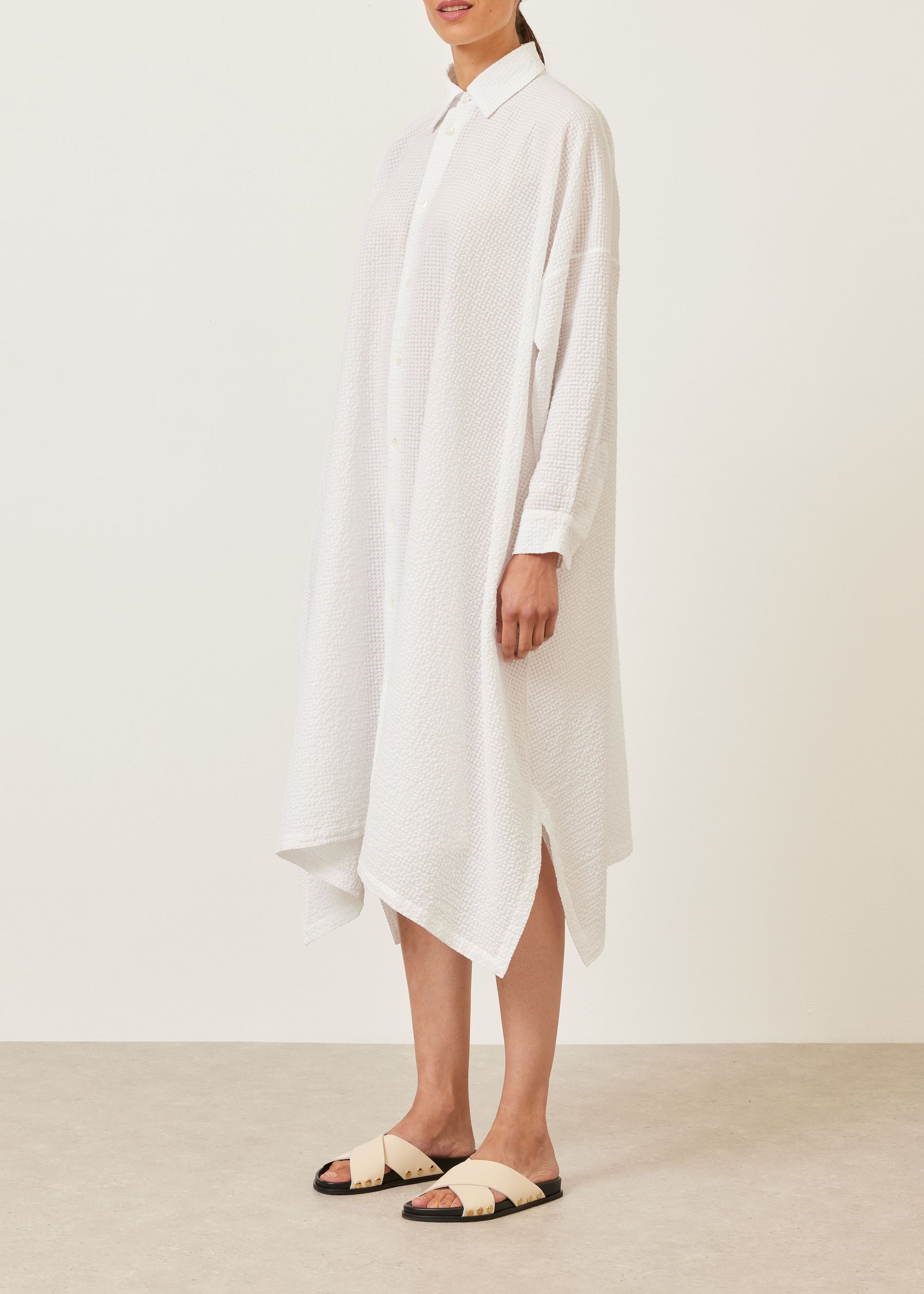 cotton dps shirt dress with collar