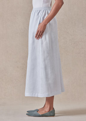 linen flared culotte