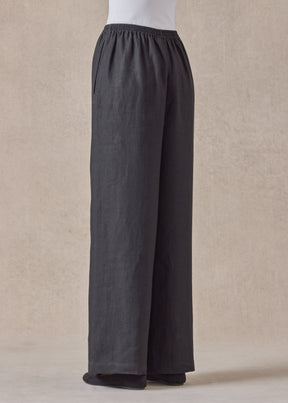 linen flared trouser