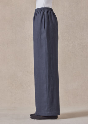 linen flared trouser