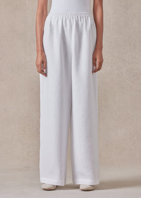 linen flared trouser