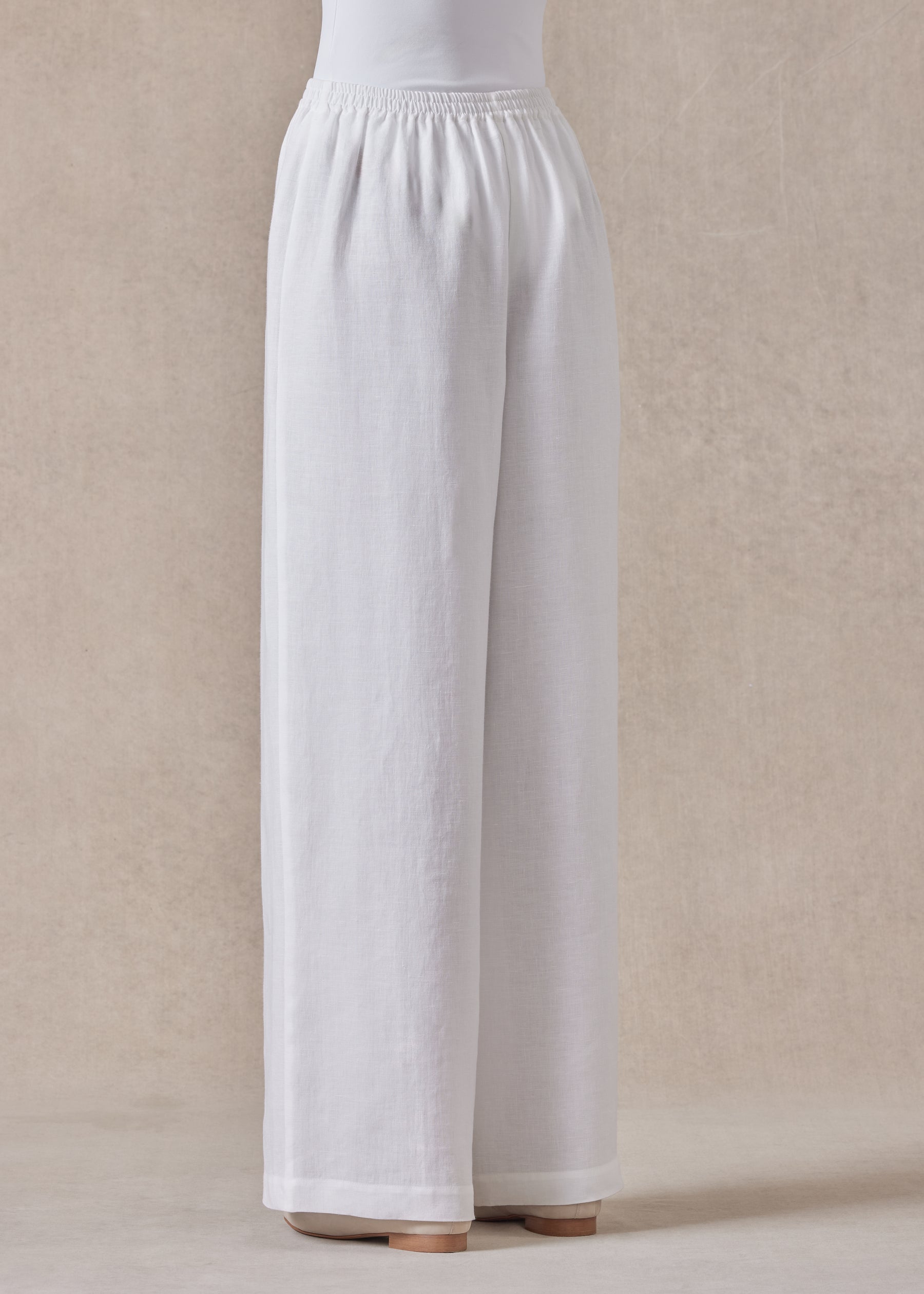 linen flared trouser