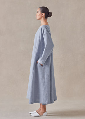 linen caucasus scoop neck dress