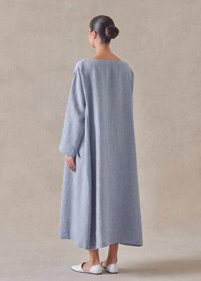 linen caucasus scoop neck dress