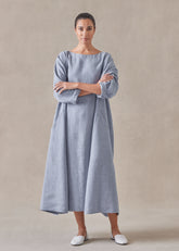 linen caucasus scoop neck dress