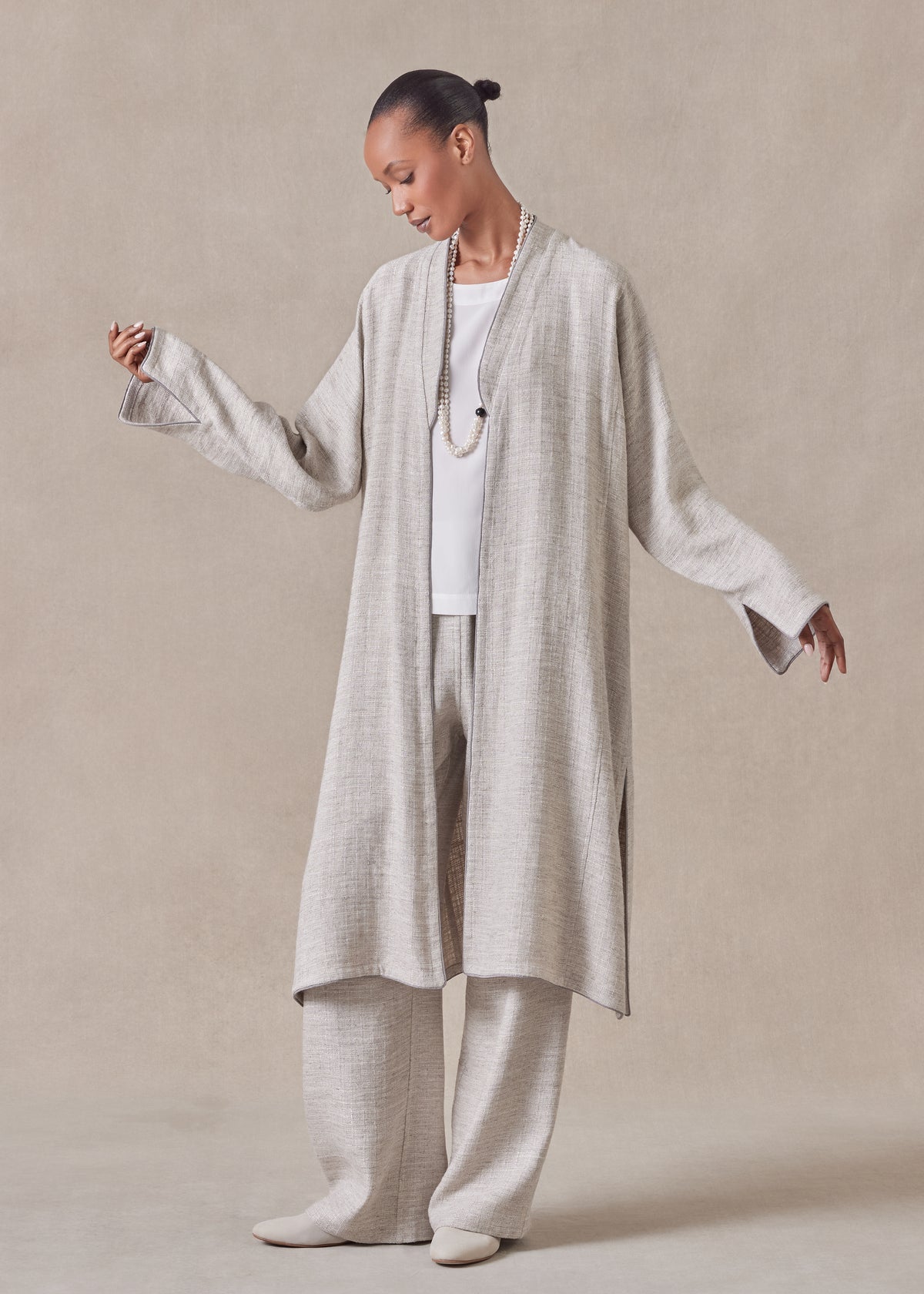 linen bakhtiari coat