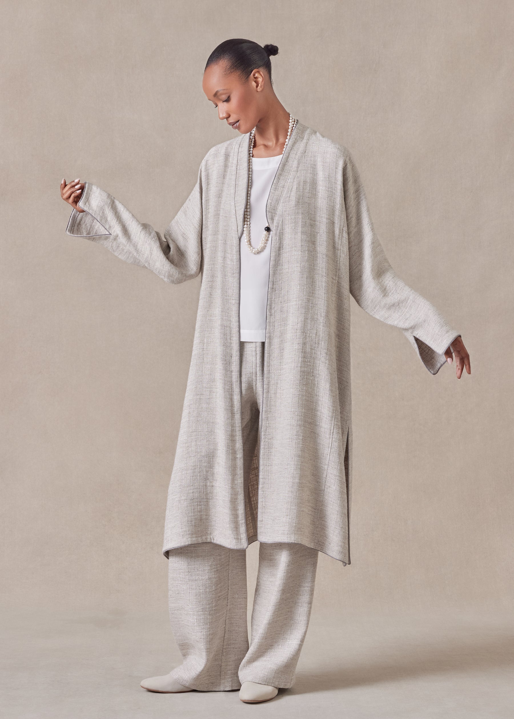 linen bakhtiari coat