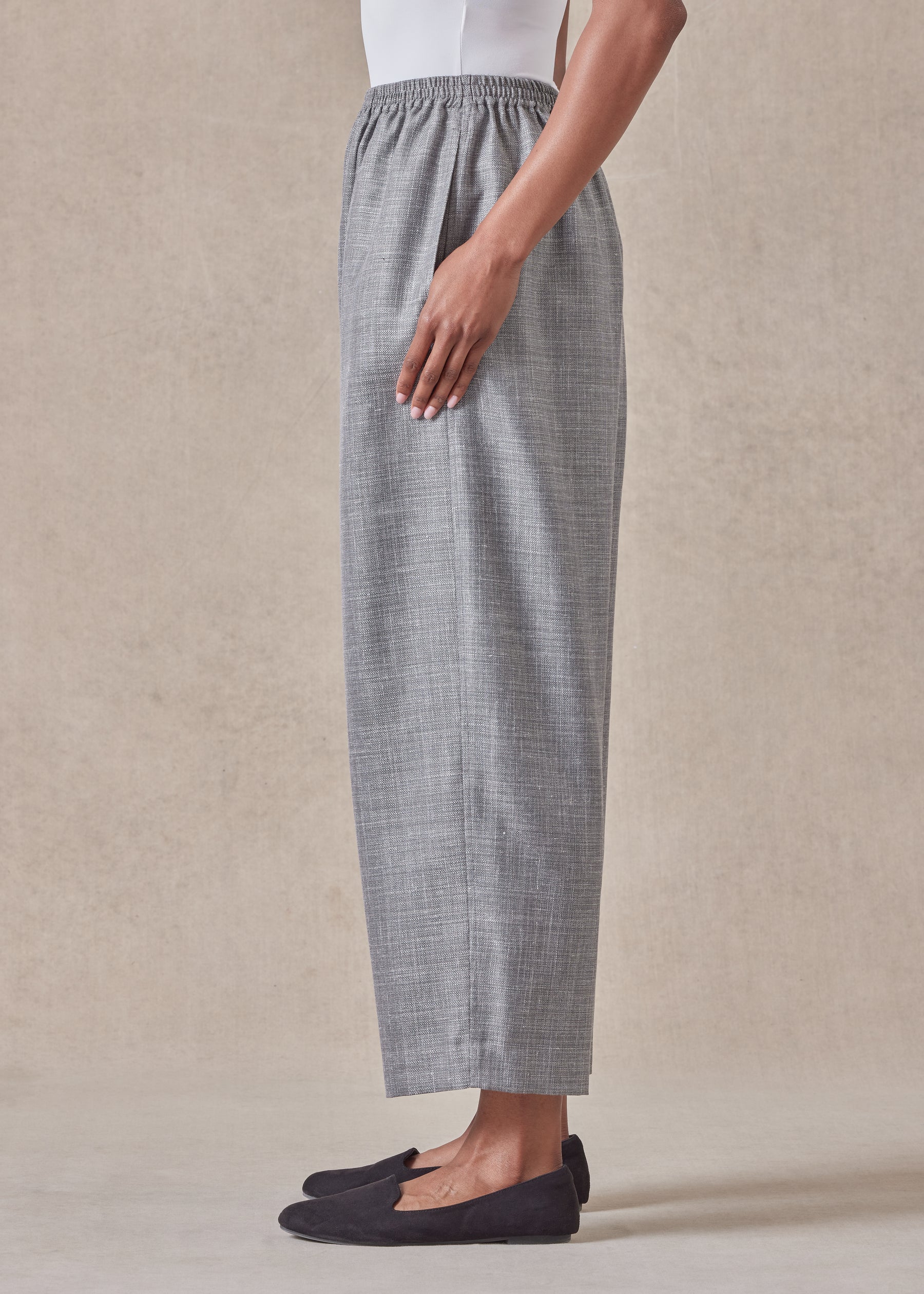 silk linen wool mix  japanese trouser