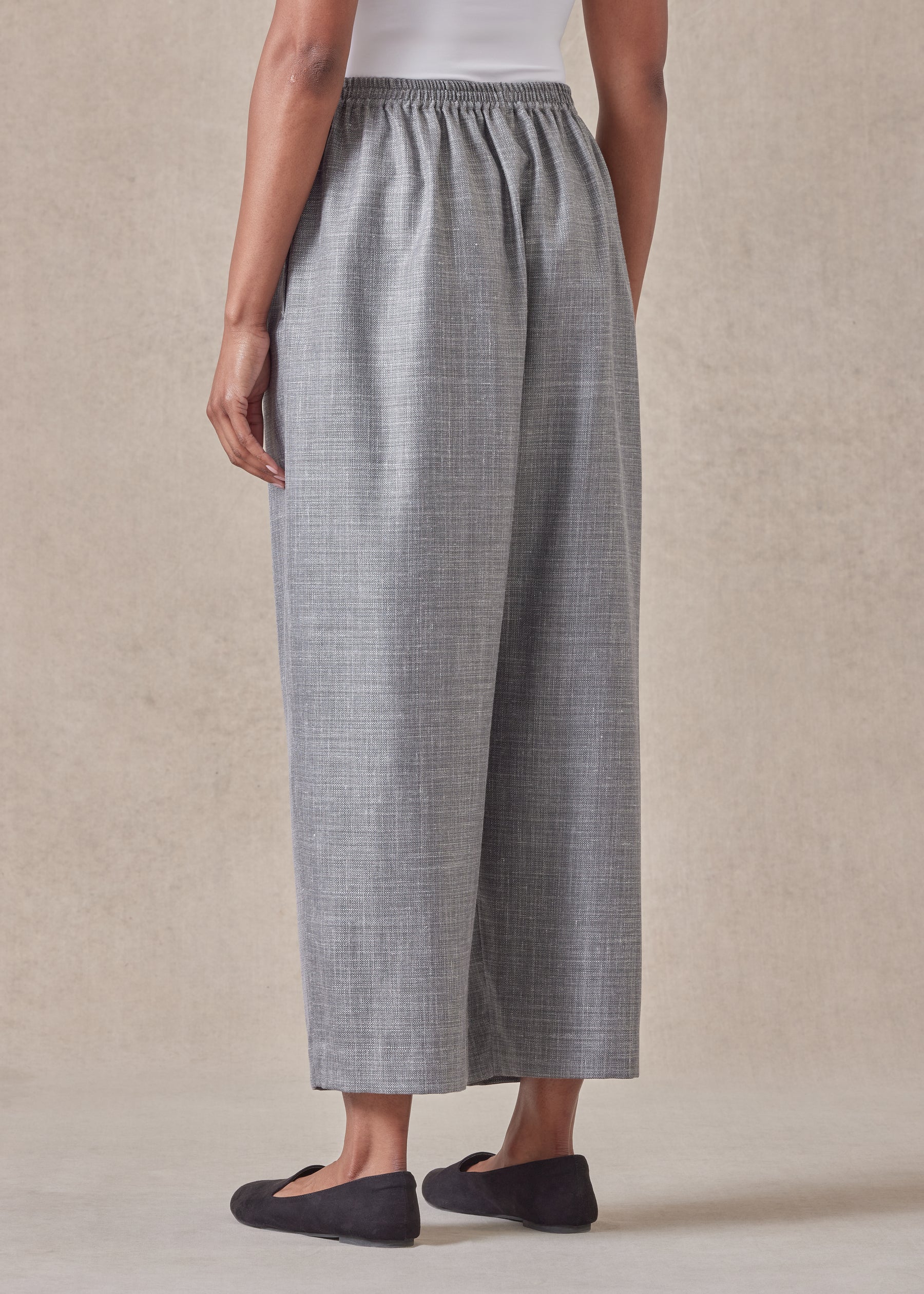 silk linen wool mix  japanese trouser