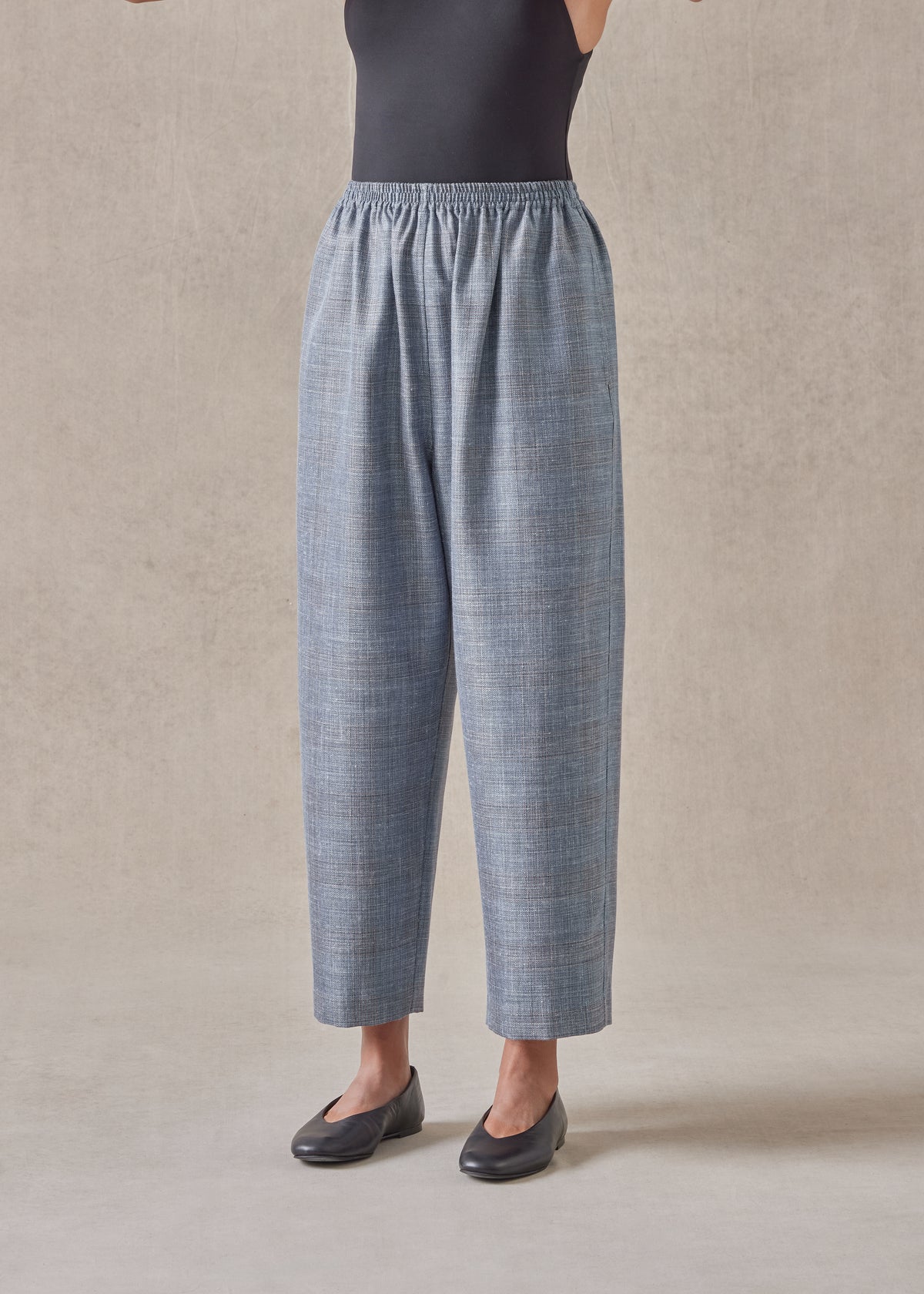 silk linen wool mix  japanese trouser