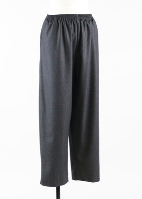 wool cashmere mix longer japanese trouser with ankle slits