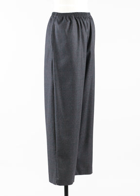 wool cashmere mix longer japanese trouser with ankle slits