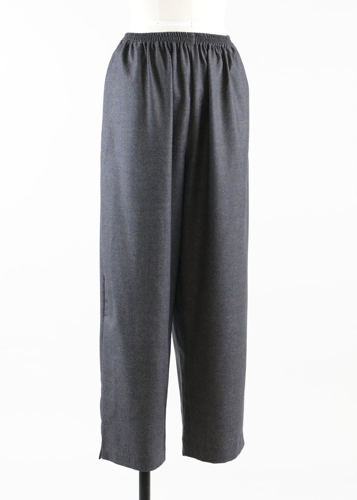 wool cashmere mix longer japanese trouser with ankle slits