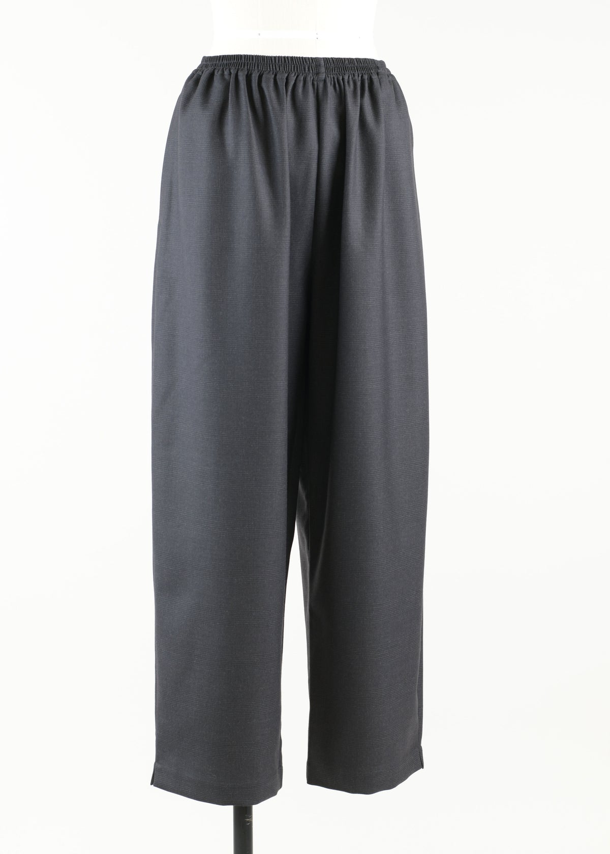 wool cashmere mix longer japanese trouser with ankle slits