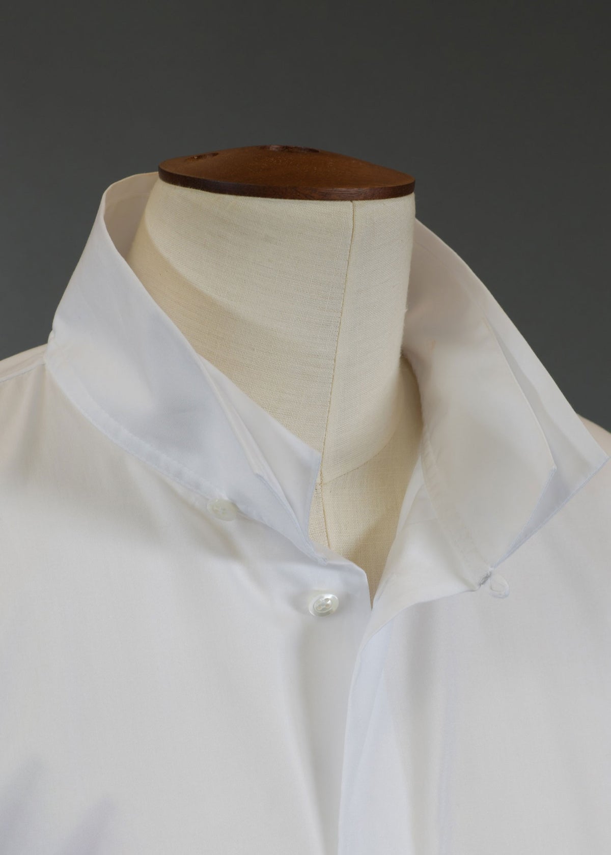 cotton side panelled two collar shirt - mid plus