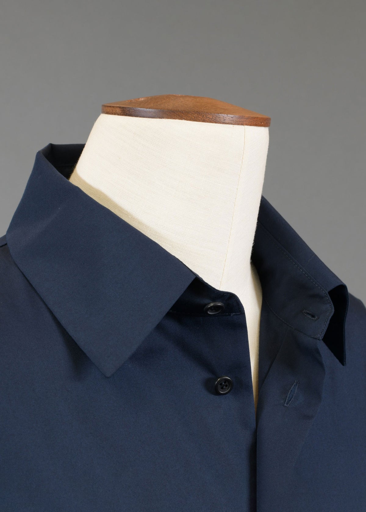 cotton side panelled shirt with collar - long