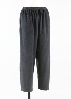 cotton cashmere mix longer japanese trouser with ankle slits