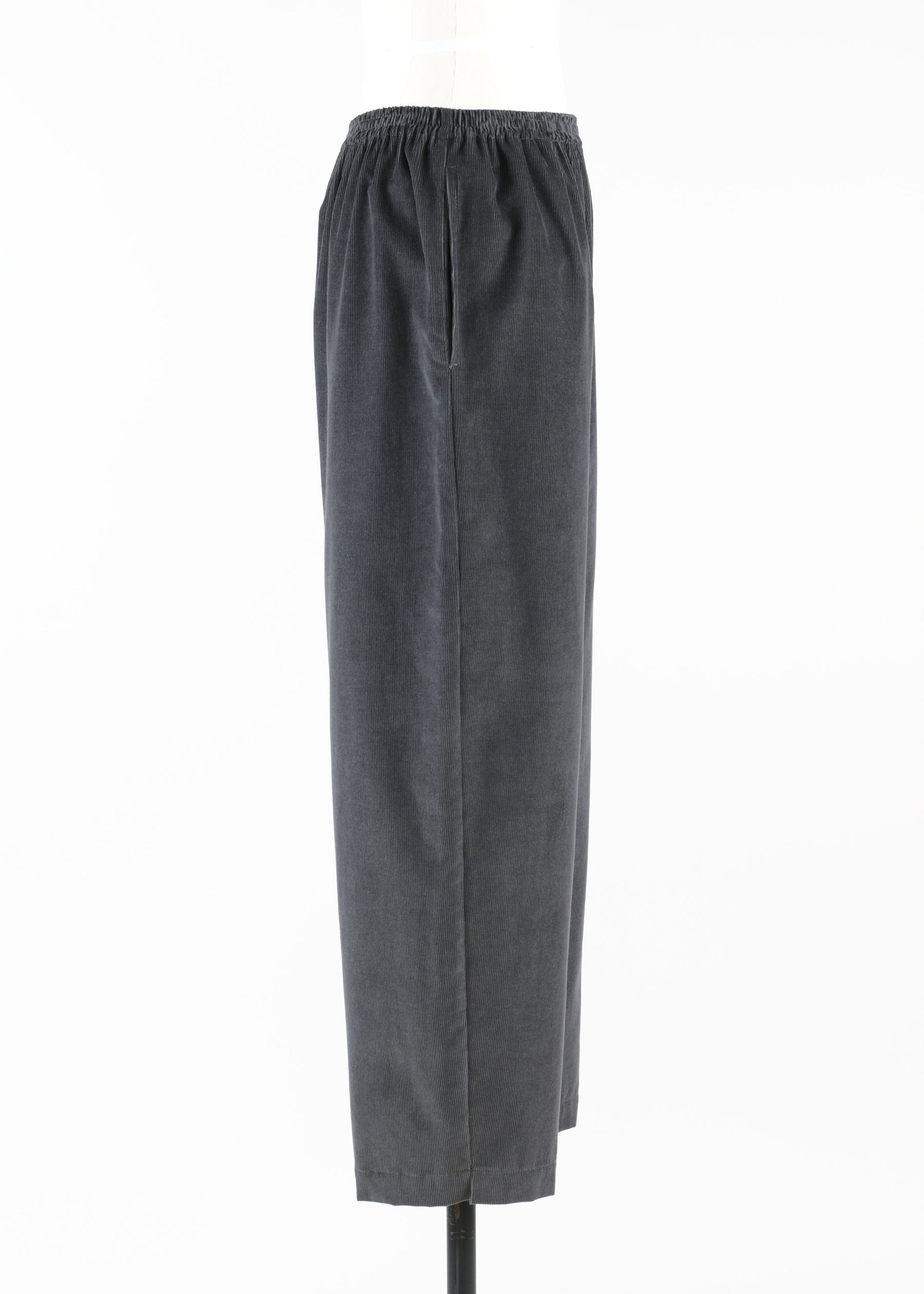 cotton cashmere mix longer japanese trouser with ankle slits