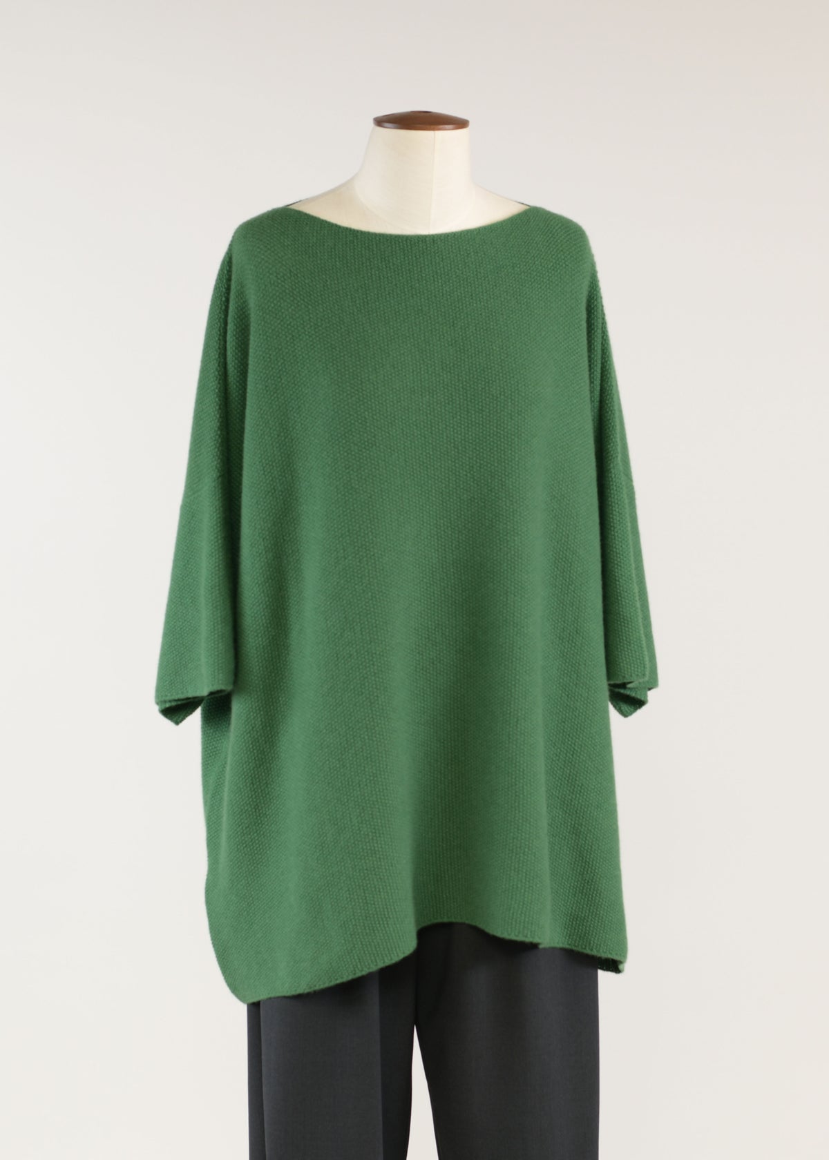 cashmere square 3/4 sleeve  top - long