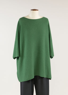 cashmere square 3/4 sleeve  top - long