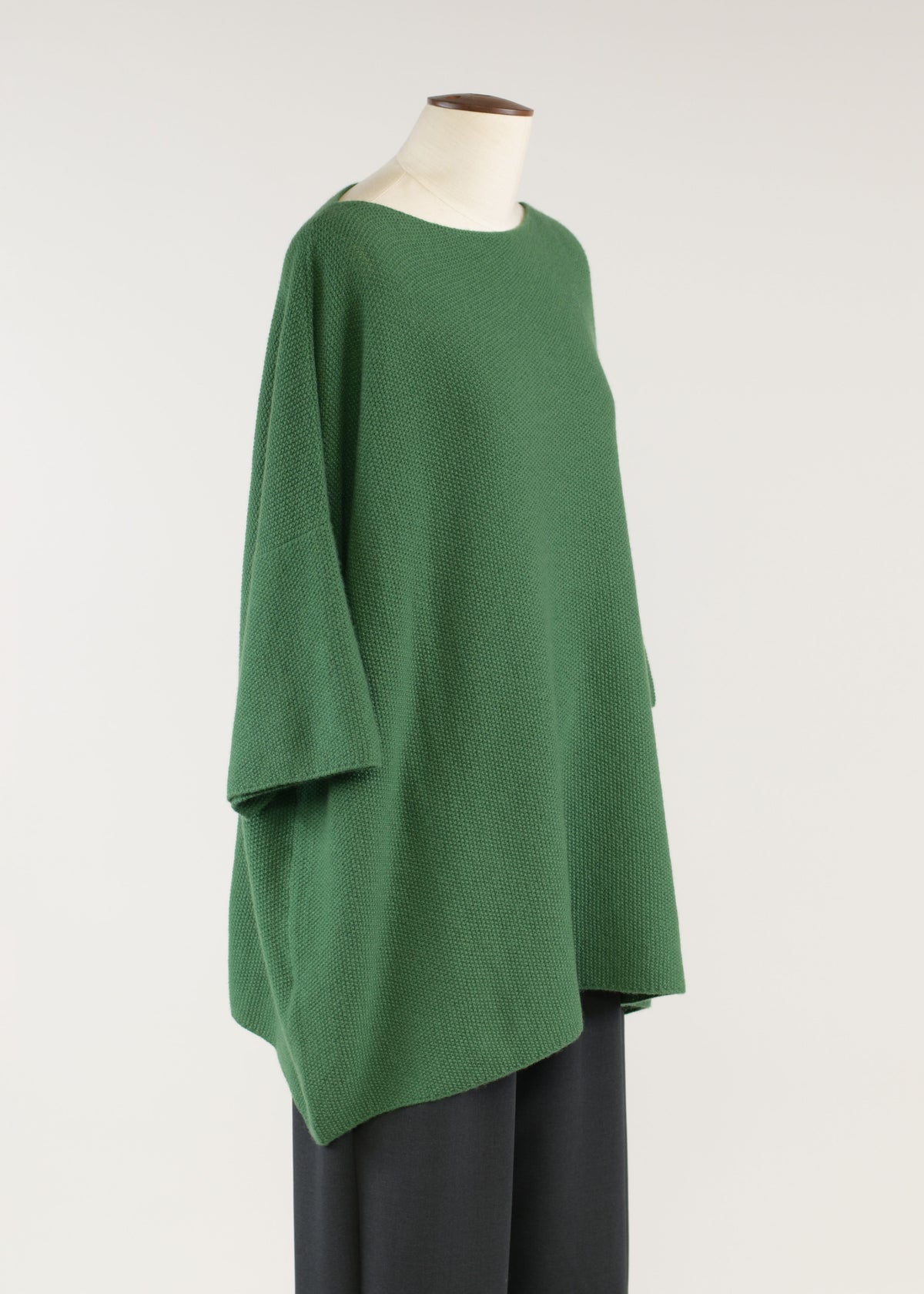 cashmere square 3/4 sleeve  top - long