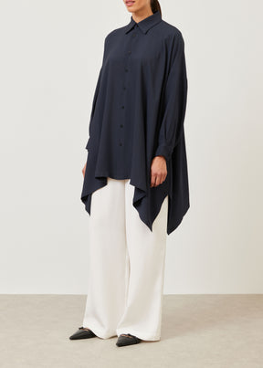 silk dps shirt with collar - long plus