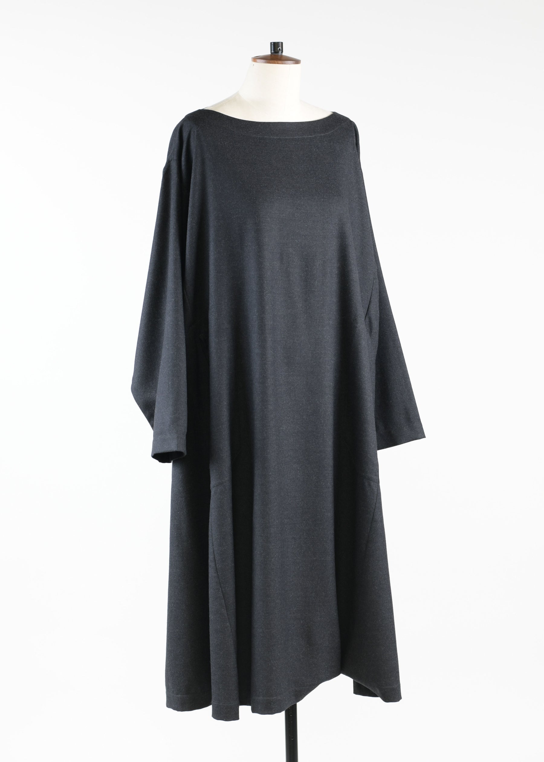 wool side panelled scoop neck dress