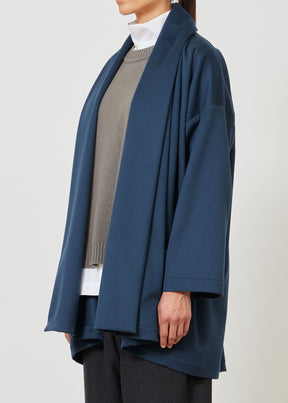 cashmere wide a-line shawl collar coat - long plus