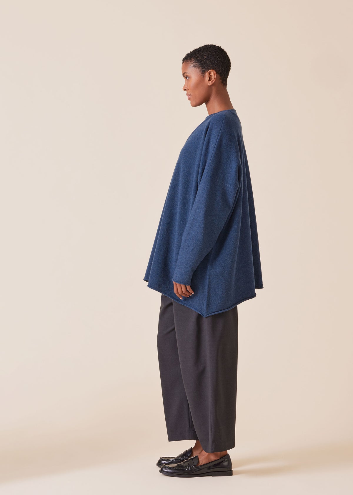 cashmere a-line V-neck cardigan - long