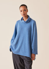 cashmere knitted wide a-line monks top - mid plus