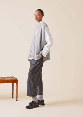 cashmere a-line sleeveless v neck cardigan - mid plus
