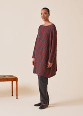 cashmere square slim sleeve sweater - long plus