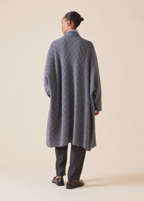 cashmere wide shawl collar cardigan coat